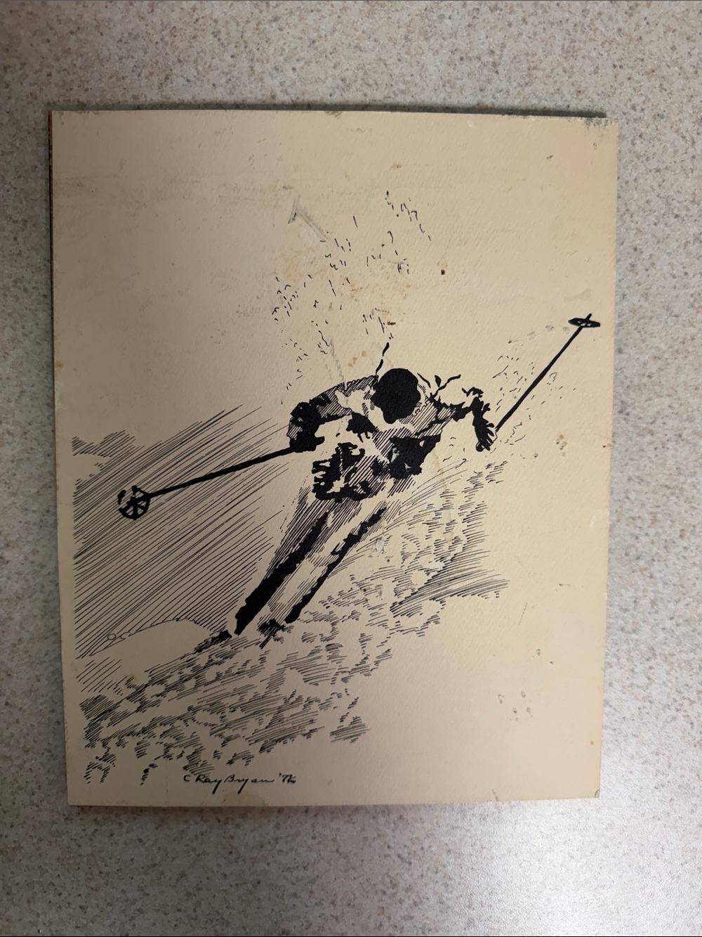 C. Ray Bryan '76 pen and ink original